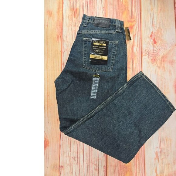 Axist Mens Modern Relaxed Fit Jeans 33x30 Premium Vintage Slightly Tapered Leg - Picture 3 of 10